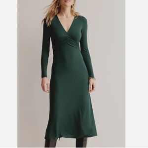 EUC – Boden – Empire Midi Dress – Green – 14R